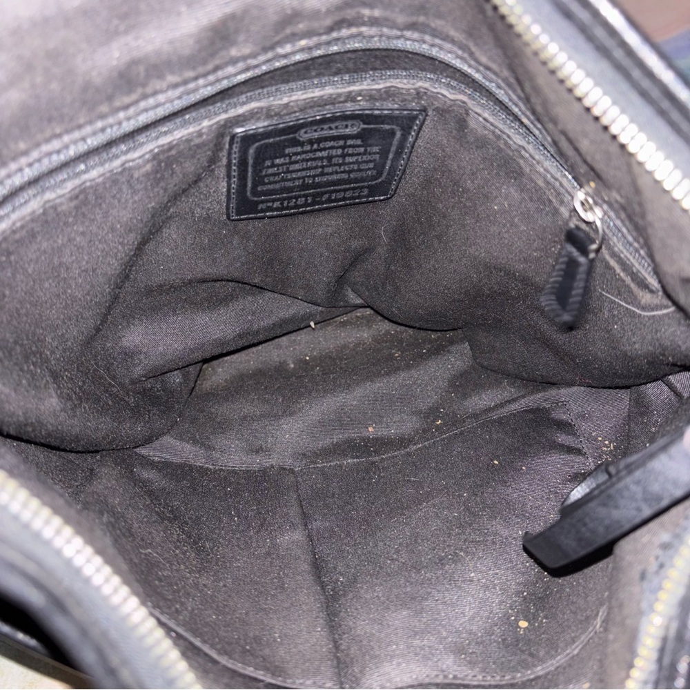 Coach Signature Crossbody F19823 Signature Shoulder Bag black gray - Picture 11 of 14